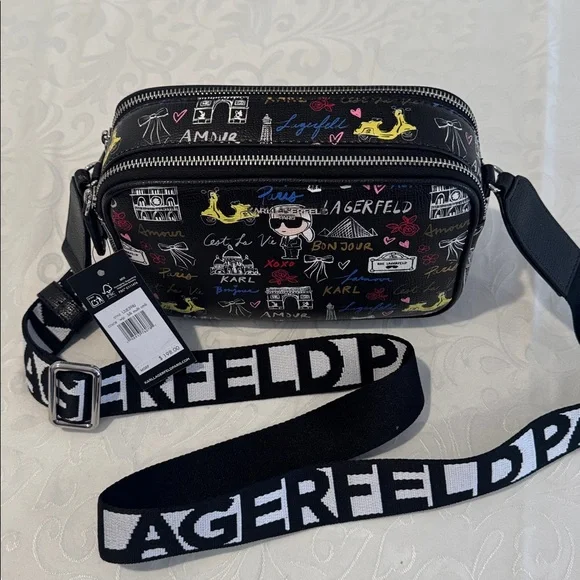 Karl Lagerfeld Multicolor Graphic Crossbody Bag - Picture 3 of 13